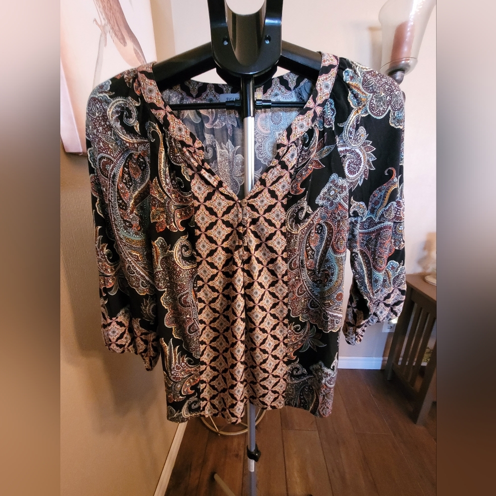 Figueroa & Flower Paisley Print Women's Top